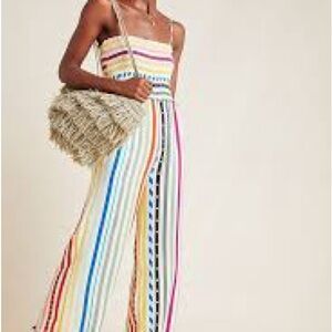 FARM Rio Ellie smocked Colorful Striped Jumpsuit